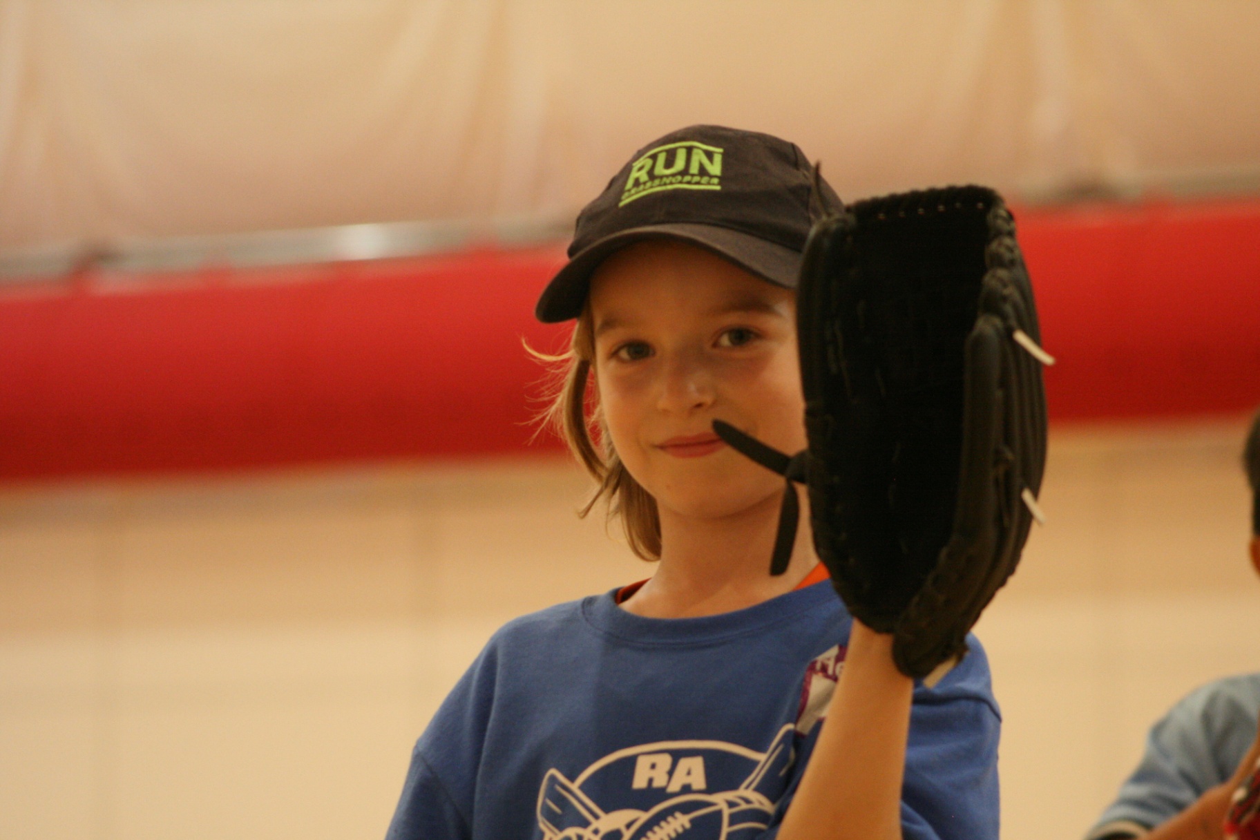 Young athlete with a baseball glove